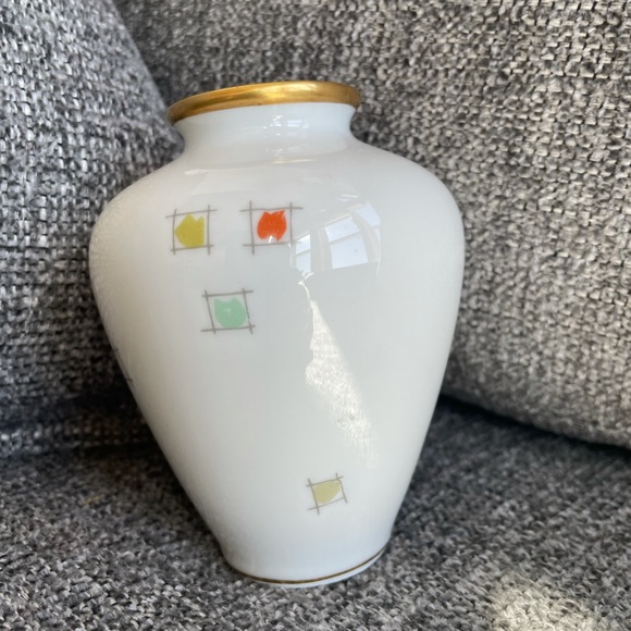 Vintage KPM Krister German Porcelain Gold trim Vase - Picture 1 of 4